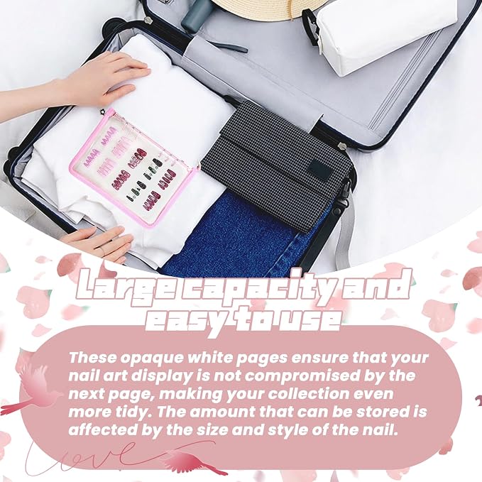 Press on nail storage Nail Storage Book - Portable Versatile Organizer for Press - On Nails, Jewelry and More with 90 Pcs Adhesive Double Sided Tape - Image 5