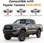 Coverado Tacoma Seat Covers Full Set, Leather Seat Covers for Car, Car Seat Protector Cushion Tacoma Accessories Compatible with 2005-2023 Toyota Tacoma Double/Crew Cab(Red) - Image 6