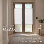 REGAL estate Magnetic Top Down Bottom Up Door Shades, White, 25 x 48 in | Strong-hold MagMount, Thermal insulation, Adjustable privacy for steel doors, Light filtering, Cordless cellular shade - Image 2