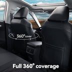 Faux Leather Seat Covers for 2022-2026 Toyota Corolla Cross,Non-Hybrid | Full Set Suv Seat Cushion for Corolla Cross L/XLE/LE,Luxury Waterproof Car Seat Protector,Factory Look,Black-Diamond - Image 3