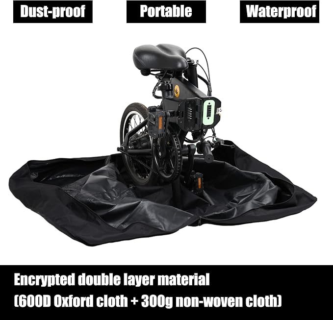 Rhinowalk 20/26inch Folding Bike Bag Waterproof Biycle Travel Case Carrying Case Outdoors Bike Transport Bag for Car Train Air Travel - Image 5
