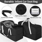 IBVIVIC Car Seat Travel Bag Compatible with UPPAbaby Aria and Mesa, Black | Infant Car Seat Travel Bag Car Seat Cover for Travel - Image 5