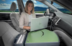 AutoExec Roadmaster Car Desk and Portable Workstation with Phone Vent Clip, Army Green - Image 2