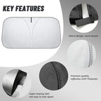 D-Lumina Windshield Sun Shade for Mazda CX-5 2017-2025 CX5 Accessories, Front Window Sunshade Sun Visor Protector Block UV Rays Heat, Foldable 2 Layers 210T Material - Image 4