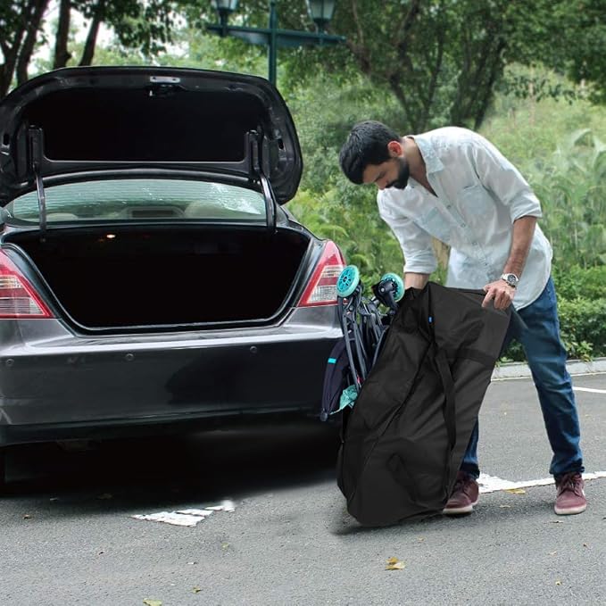 COOLBEBE 36-Inch Large Travel Duffle Bag, 100L Heavy Duty Luggage, Black | Upgrade 2-way Lockable Zippers, Sturdy & Water Resistant for Sports Equipment, Camping & Moving - Image 4