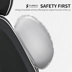 FLORICH Leather Car Seat Cover Full Set Automotive Seat Covers 5 Seats Front and Back Seat Cover Full Coverage Car Seat Cushion Universal Fit for Most Car Truck SUV Seat Protection, Black&White - Image 8
