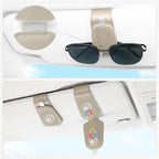 SINGARO 2Pack Sunglass Holder for Car Visor Sunglasses Holder Clip, Universal Non-Slip Magnetic Leather Glasses Eyeglasses Hanger Mounter, Truck Interior Car Visor Accessories for Woman Man, Gray - Image 4