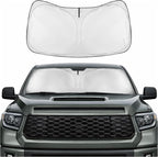 Motor Trend Windshield Sun Shade for Toyota Tundra - Tundra Accessories 2007-2021 - Custom Fit Sun Shade for Car Windshield - Automotive Toyota Truck Window Sunshade Cover for Interior Protection by MotorTrend