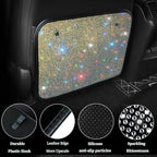 Car Seat Back Protectors with Crystal Rhinestones, Bling Bling Kick Mats Protector，Universal Fit Sparkling Diamond Automotive Interior Protectors for Girls Color 2Pcs - Image 2