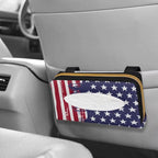 Biyejit American Flag Car Tissue Holder, Visor Napkins Box Holder, Tissue Dispenser for Decoration, Suitable for Most Cars - Image 6