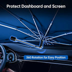 Windshield Sun Shade Umbrella for GMC Acadia 2024-2026 Front Window Cover | Portable Sunshade, Compact Auto Sun Shield Visor for UV Protection, Keep Car Cool Accessories - Image 5