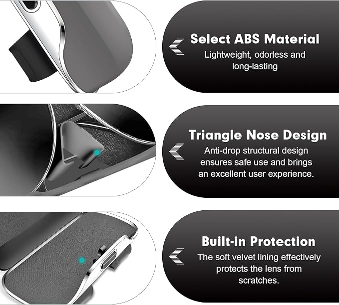 Car Visor Sunglass Holder, Multifunctional Sunglass Holder for Car with Clips, Universal Sun Visor Storage Accessories, for Most Car, SUVs, Trucks (Gray) - Image 4