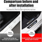 4PCS Car Door Sill Protector, Sport Anti-Slip Vehicle Door Edge Scratch Protection, Self-Adhesive Automotive Entry Guard Decoration Sticker, Universal for SUV RV Truck (Black) - Image 4