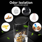 Car Trash Can Bin with Lid - Mini Car Garbage Can Cup Holder-Black Small Leakproof Vehicle Trash Garbage Can Bin-Automotive Car Organizers and Storage for Back Seat SUV Truck Accessories - Image 4