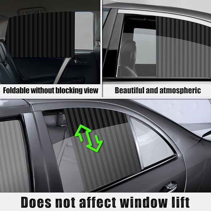 XCBYT Magnetic Car Window Curtains for Side Window, 100% Blackout Privacy | Blocks 99% UV to keep your car cool. Ideal for naps, camping, or private work breaks, Fits steel frames only - Image 6