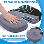 Memory Foam Seat Cushion for Office Chair, Car Seat, Black, XL | Office Chair Cushion for Car, Airplane - Chair Pad for Long Sitting Sciatica, Hip, Coccyx,Tailbone Pain Relief, Butt Pillow - Image 3