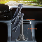 APPS2Car Magnetic Cup Holder Phone Holder -Designed for iPhone MagSafe Case - [Not Charging] (Gray-MagSafe) - Image 3