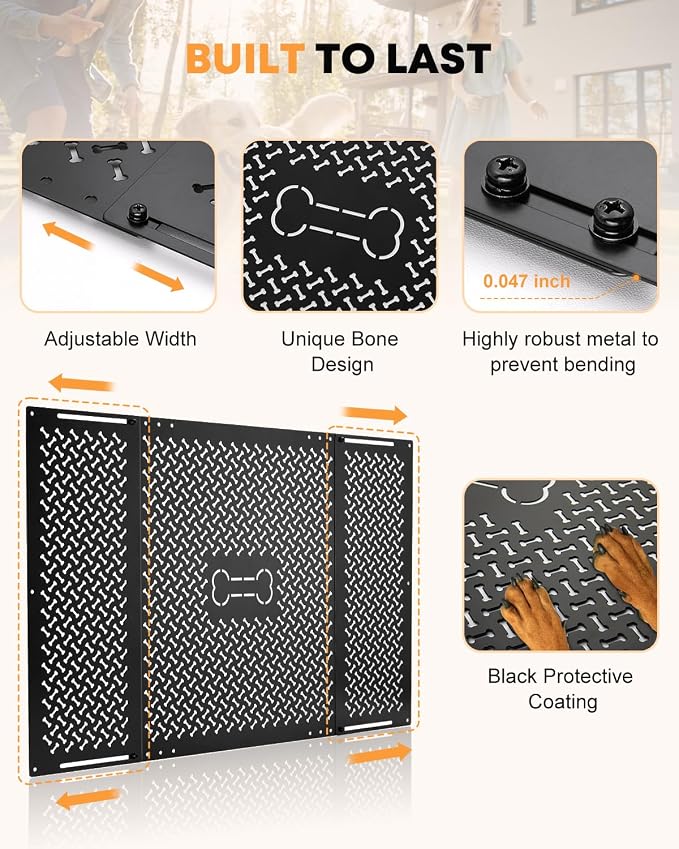 Kohree RV Screen Door Protector for Pet Entry Defender, Bone Pattern | 20'' Height Screen Defender Door Grille for Dogs, Adjustable Camper Screen Door Protector Width from 18.2" to 31.8" - Image 2