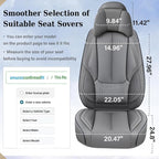 Coverado Car Seat Covers, Seat Covers for Cars, Waterproof Leather Auto Seat Protectors, Leather Car Seat Cushion, Car Interiors Accessories Universal Fit for Most Cars - Image 7