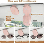 Sunglass Holder for Car Visor Clip, Teen Girl Car Essentials, Cute Pink Car Accessories for Women, Car Visor Magnetic Sunglasses Holder Clip (1, Pink) - Image 3