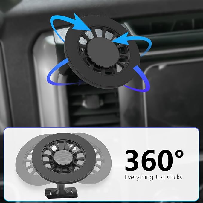for MagSafe Dodge Ram Phone Mount, Exclusive Fit for Dodge Ram 1500 2500 3500 2013-2018, for iPhone 17/16/15/14/13/12/Mini Series, Air Vent Accessories - Image 5
