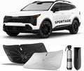 Zanch Windshield Sun Shade Umbrella: 3D Scan Custom Fit for Kia Sportage 2005-2026 [99% UV Protection, Up to 75℉ Cooler] Reflective Heat Shield, Foldable Front Sunshade Umbrella, Car Accessories by Zanch