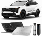 Zanch Windshield Sun Shade Umbrella: 3D Scan Custom Fit for Kia Sportage 2005-2026 [99% UV Protection, Up to 75℉ Cooler] Reflective Heat Shield, Foldable Front Sunshade Umbrella, Car Accessories by Zanch