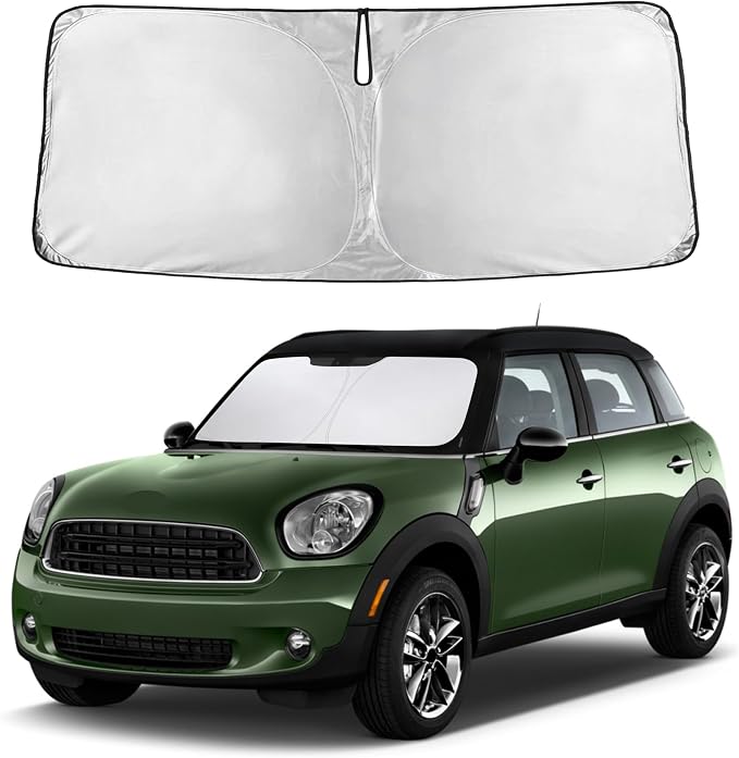 EcoNour Windshield Sunshade Compatible for Mini Countryman Cooper 2011-2016 | Sun Visor for Front Windshield & Window Sun Shade Cover, UV Heat Blocker & Protector, Car Accessories by EcoNour