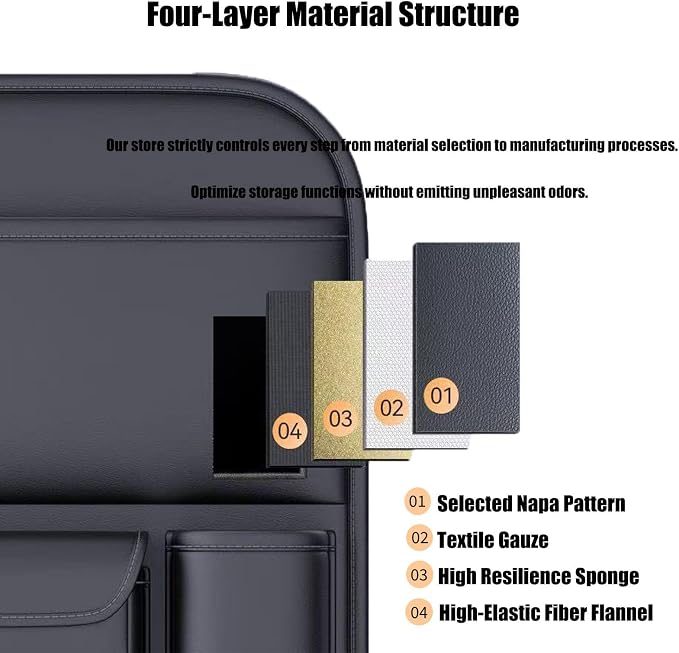 2 Pack - Back Seat Car Organizer, Car Organizerr, Back Seat Organizer, Seat Organizer, Car Organizer and Storage Box, Back of Seat Car Organizer, Seat Back Organizer. - Image 6