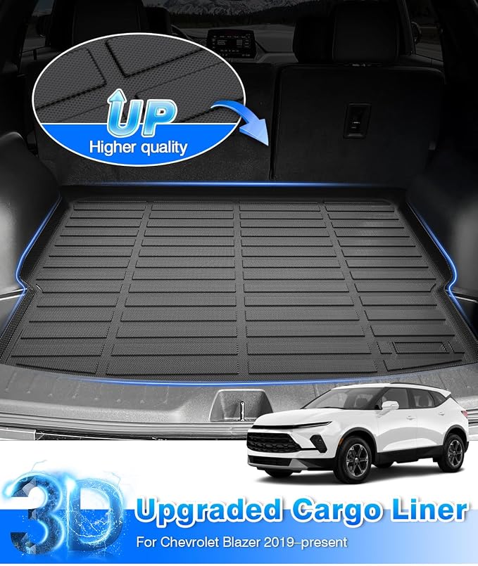 Cartist Cargo Mat Compatible with Chevy Blazer 2019-2024 2025 2026 Accessories Trunk Mat TPE All Weather Anti-Slip Odorless Cargo Liner for Blazer Accessories - Image 2