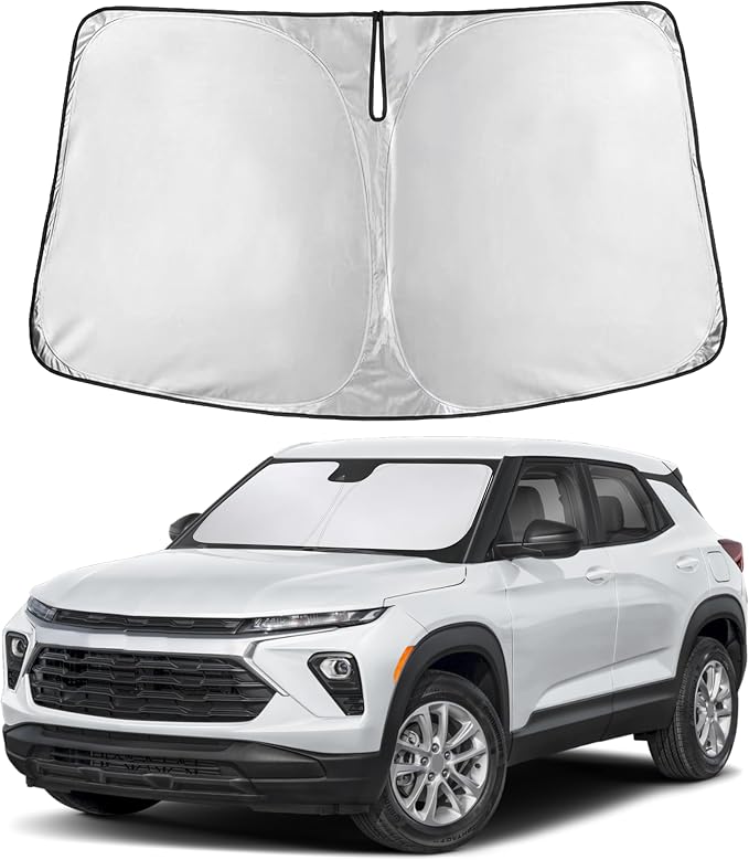 Autovir Windshield Sun Shade Fit for 2021-2025 2026 Chevrolet Trailblazer | Sunshade, Front Car Window Shades Sun Visor, Blocks UV Rays & Heat, Car Accessories by Autovir