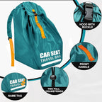 Car Seat Travel Bag for Airplane, Padded Strap Car Seat Bags for Air Travel | Large Car Seat Bags for Air Travel, Carseat Storage Bag Backpack for Airport, Carseat Cover Travel - Baby Travel Essential - Image 6