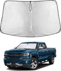 EcoNour Windshield Sunshade for Chevrolet Silverado/GMC Sierra 2014-2019 | 1500 2000 3500 Sun Visor for Front Windshield & Window Sun Shade Cover, UV Heat Blocker & Protector,Car Accessories by EcoNour