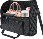 BFXM Car Purse Holder Between Seats, Leather Front Seat Car Organizer | Large Capacity Car Net Pocket Handbag Holder, Backseat Barrier Storage Bag Fits for Car, Truck, SUV, Purse Holder for Car by BFXM