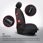 Front Seat Covers,Leather Car Seat Covers Blue for Sedan Truck SUV | Car Seat Covers,Leather Car Seat Cover,2pcs front seat covers, Universal Seat Protector For Families, Pets,Commuter - Image 2
