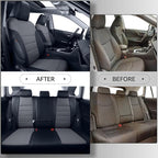 Faux Leather Seat Covers for 2022-2026 Toyota Corolla Cross,Non-Hybrid | Full Set Suv Seat Cushion for Corolla Cross L/XLE/LE,Luxury Waterproof Car Seat Protector,Factory Look,Black/Gray - Image 6