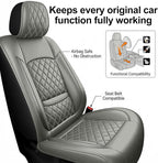 Avalon Seat Covers Custom Fit for Toyota Avalon 2001-2026 - Full Set Premium Leather, Waterproof, All-Weather, Airbag Compatible, Anti-Slip, Breathable, Only 2 Front seat Covers (Gray) - Image 7
