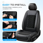 Coverado Cooling Car Seat Cover,Ventilated Car Seat Cushion with 8 Fans, Cooled Seat Cover for Car SUV Truck Universal Fit, Fashion Black - Image 4