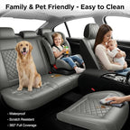 Fit for Camry Seat Covers Compatible with Toyota Camry 2012-2026 Waterproof Breathable Leather Automotive Seat Cushions Protector, Airbag Compatible,Easy to Install,Full Set 5 Seats(Gray) - Image 3