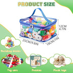 4 Pack Clear Toy Storage Bags, PVC Waterproof Toy Organizer, Colorful | Waterproof PVC, Transparent View, Reusable Zip Bags, Label Tags, for Blocks, Puzzles, Board Games, Travel and Home Storage - Image 2