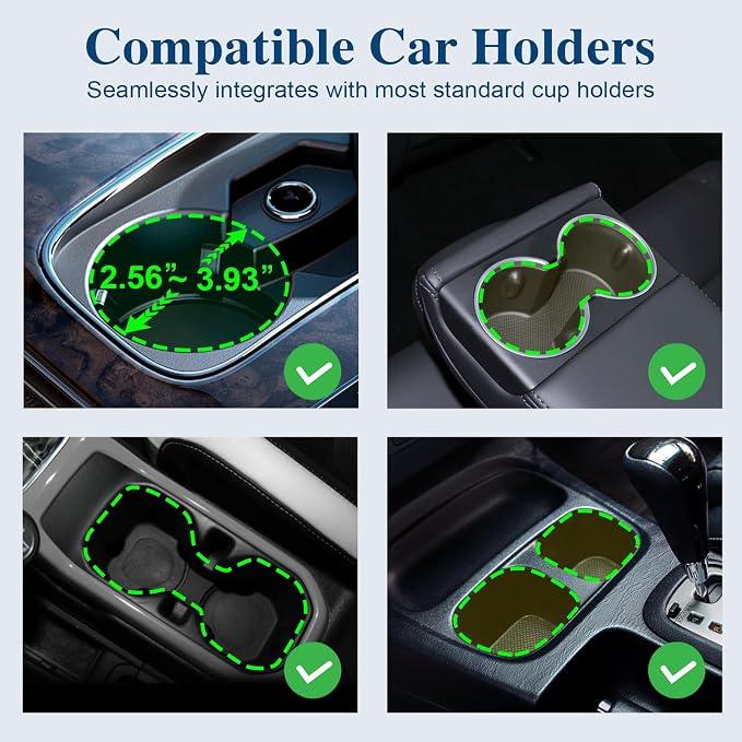 Car Cup Holder Expander, Cup Holder Extender Adapter with Expandable Arm and Adjustable Base, Compatible with Yeti Ramblers, Hydro Flasks, Stanley, Owala Most Coffee Mugs Bottles & Cups (CUP-B-1pack) - Image 2