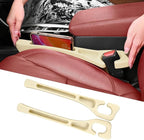 7F Car Seat Gap Filler, Organiser Between Seat and Centre Console, Universal Car Accessories, Fit SUV Truck Storage Beige by Unknown