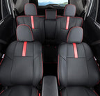 Custom Fit Car Seat Cover for Toyota RAV4 2013 2014 2015 2016 2017 2018 Waterproof Faux Leather (Black with Red Trim, LU2013-2018 RAV4) - Image 5