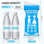 Disposable Urine Bag for Travel - 900ML Portable Pee Bags for Women Men 8/12/20/24/28 PCS Emergency Vomit Bags Urinal Toilet for Car Camping, Road Trip,Traffic Jam, Pregnant, Kid, Patient - Image 2