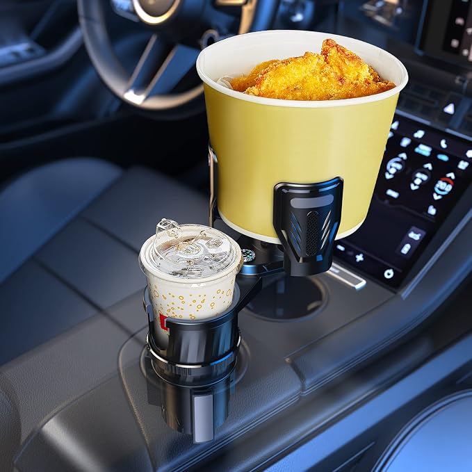 Multifunctional 2 in 1 Cup Holder Expander for car，DualCup Holder Extender with Adjustable Base,Fits Yeti, Hydro Flask, Nalgene, Large 10/40 oz. Bottles & Big Drinks,Travel Cup - Image 6