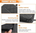 LAINLOY Classic Car Backseat Organizer, Black, 8L Capacity, Foldable, Hanging Mount, PU Leather, Unisex, 1 Count - Image 3