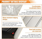 Luxury Faux Leather Car Seat Cover, Car Seats Cushion, Grey | Anti-Slip Waterproof Universal Front Bottom Seat Protector with Storage Pocket for Sedans, SUVs, Trucks, Triangular Pattern - Image 3