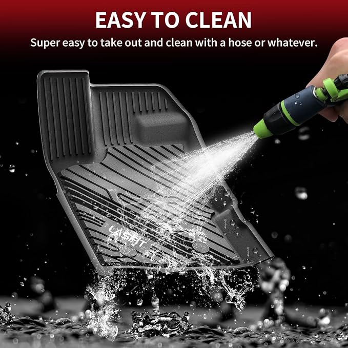 LASFIT Floor Mat for Ford Ranger 2023 2022 2021 2020 Carpet Floor SuperCrew | All Weather Full Coverage Truck Protector, Custom Fit TPE Durable Liners, Easy Clean Anti-Slip for Ranger Trucks - Image 8