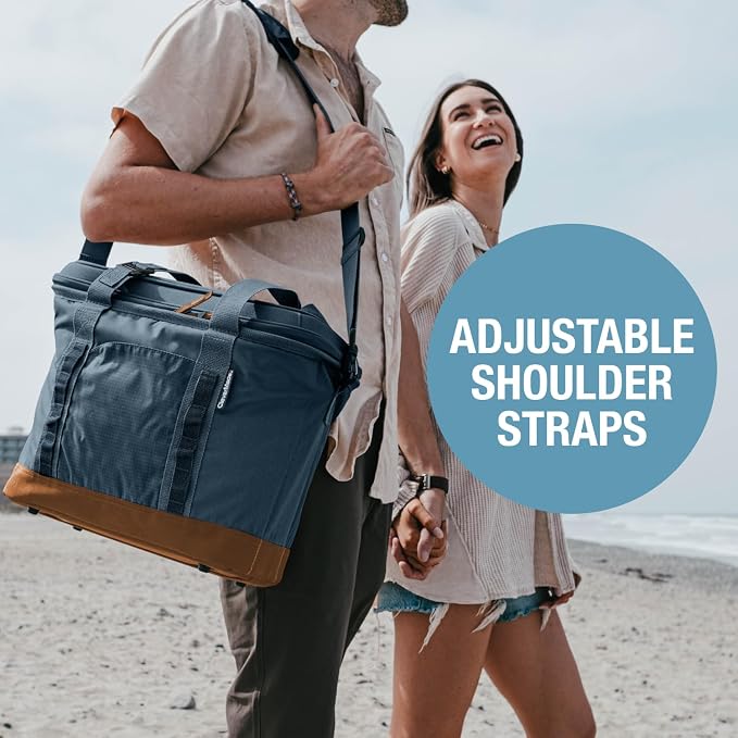 CleverMade Pacifica Collapsible Cooler Bag, Medium Travel Cooler, Cool Gray | Keep Drinks Cold and Pack Light | A Reinforced Base, Storage Pocket, Bottle Opener, and Shoulder Strap Add Outdoor Utility - Image 5