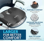 ComfiLife Doctor Recommended Seat Cushion - Premium Gel & Memory Foam Office Chair, Car Seat, Lifting Cushion - Chair Cushions for Back & Sciatica Relief - Seat Cushions for Office & Desk (Charcoal) - Image 6